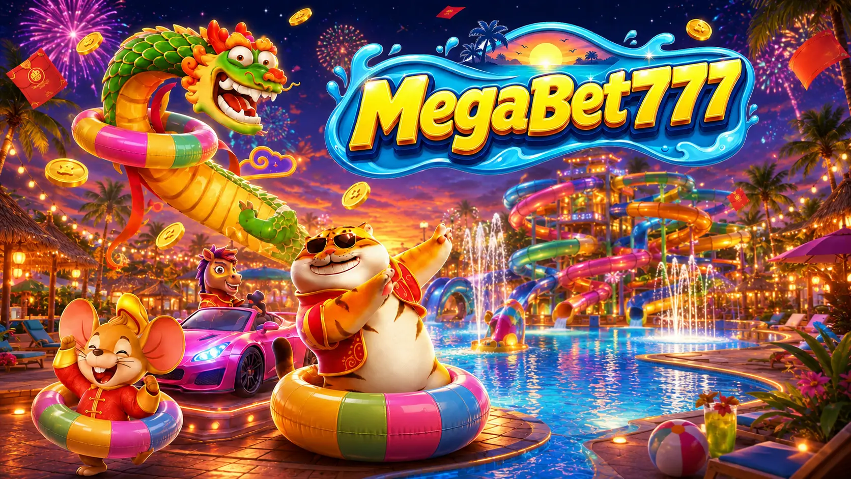 MegaBet777 no parque aquático